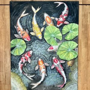 ปลาคราฟแปดเซียน เฟรมผ้าใบ 60X80 cm